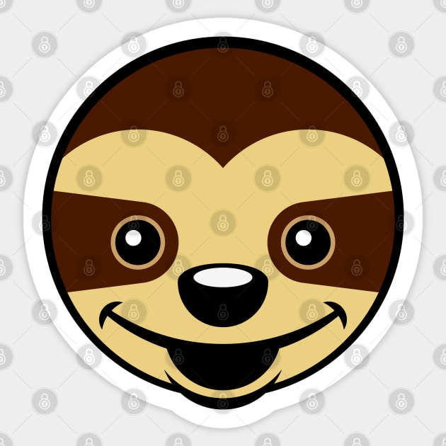 Sloth (Smiling) Sticker by MrFaulbaum